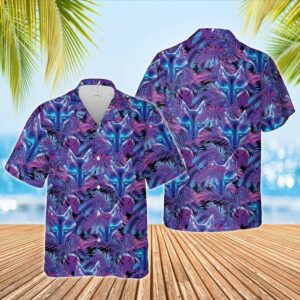 Hawaiian Aloha Hawaiian Shirtss Wolf Mysterious  - Thelegend59
