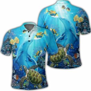 Hawaiian Animal Ocean Polo Hawaiian Shirts  - Thelegend59