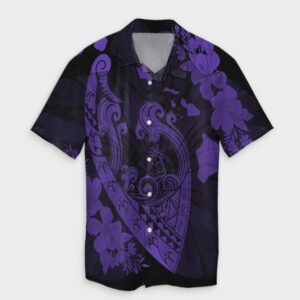 Hawaiian Fish Hook Hibiscus Banzai Surfing Hawaiian Shirt Purple  - Thelegend59