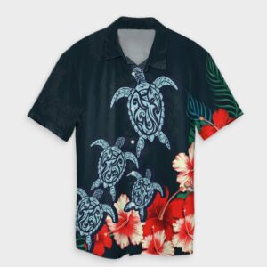Hawaiian Hibiscus And Turtle Hawaiian Shirt  - Thelegend59