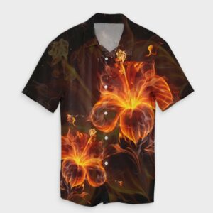 Hawaiian Hibiscus Fire Hawaiian Shirt  - Thelegend59