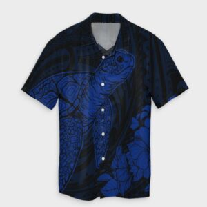 Hawaiian Hibiscus Memory Turtle Hawaiian Shirt Blue  - Thelegend59