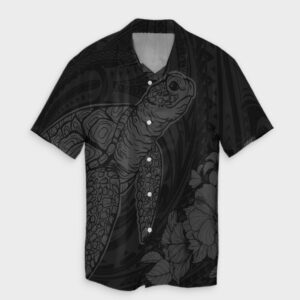 Hawaiian Hibiscus Memory Turtle Hawaiian Shirt Gray  - Thelegend59