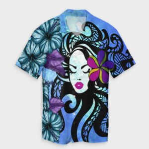 Hawaiian Hibiscus Plumeria Hula Girl Hawaiian Shirt  - Thelegend59