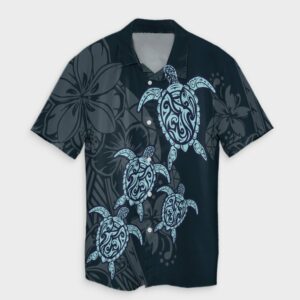 Hawaiian Hibiscus Plumeria Sea Turtle Hawaiian Shirt  - Thelegend59