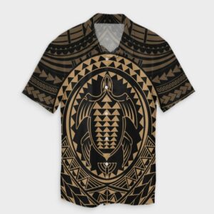 Hawaiian Kakau Honu Arc Gold Hawaiian Shirt  - Thelegend59