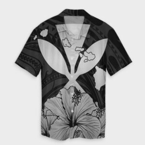 Hawaiian Kanaka Hawaiian Shirt Hibiscus Love - Gray  - Thelegend59