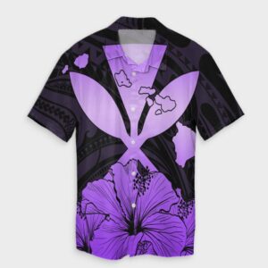 Hawaiian Kanaka Hawaiian Shirt Hibiscus Love - Violet  - Thelegend59