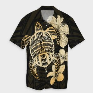 Hawaiian Kanaka Hibiscus Plumeria Mix Turtle Hawaiian Shirt  - Thelegend59