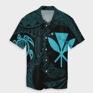 Hawaiian Kanaka Turtle Hawaiian Shirt Blue  - Thelegend59