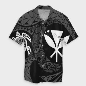 Hawaiian Kanaka Turtle Hawaiian Shirt White  - Thelegend59