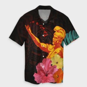 Hawaiian King Kamehameha Hibiscus Hawaiian Shirt  - Thelegend59