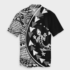 Hawaiian Map Gecko Tattoo Kakau Hawaiian Shirt White  - Thelegend59