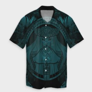 Hawaiian Map Madame Pele Hawaiian Shirt Blue  - Thelegend59