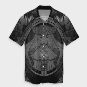 Hawaiian Map Madame Pele Hawaiian Shirt Gray  - Thelegend59