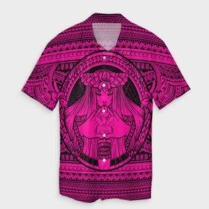 Hawaiian Map Madame Pele Kanaka Plumeria Hawaiian Shirt Pink  - Thelegend59