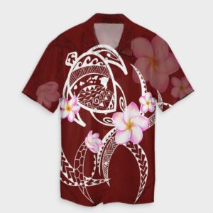 Hawaiian Map Plumeria Turtle Swim Hawaiian Shirt  - Thelegend59