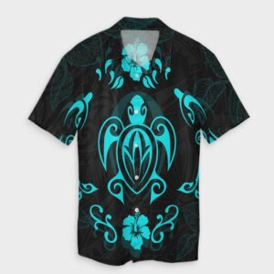 Hawaiian Map Turtle Dolphin With Plumeria Hawaiian Shirt  - Thelegend59