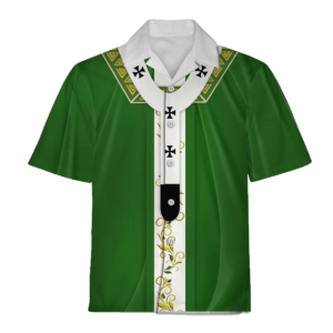 Hawaiian Outfit Green Liturgical Vestment  - Thelegend59