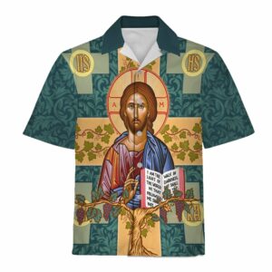 Hawaiian Outfit Jesus Holding Book  - Thelegend59