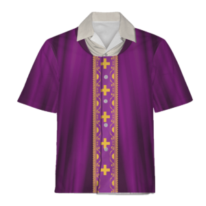 Hawaiian Outfit Purple Liturgical Vestment  - Thelegend59