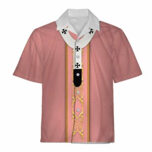 Hawaiian Outfit Rose Liturgical Vestment  - Thelegend59