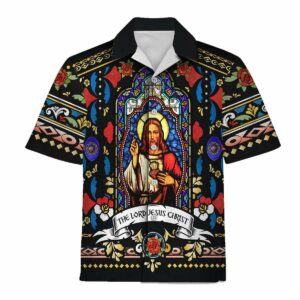 Hawaiian Outfit The Lord Jesus Christ Stained Glass  - Thelegend59