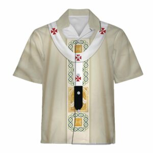 Hawaiian Outfit White Liturgical Vestment  - Thelegend59