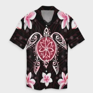 Hawaiian Pinky Turtle Plumeria Hawaiian Shirt  - Thelegend59