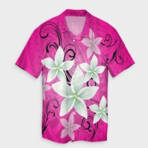 Hawaiian Plumeria Hawaiian Shirt - Pink  - Thelegend59