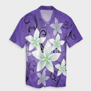 Hawaiian Plumeria Hawaiian Shirt - Purple  - Thelegend59