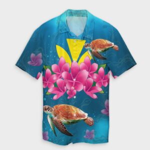 Hawaiian Plumeria Kanaka Turtle Sea Hawaiian Shirt  - Thelegend59