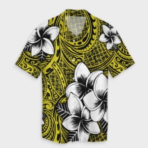 Hawaiian Plumeria Tribe Yellow Hawaiian Shirt  - Thelegend59