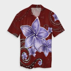 Hawaiian Plumeria Violet Red Hawaiian Shirt  - Thelegend59