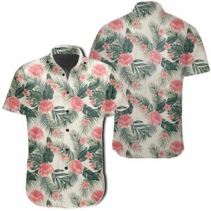 Hawaiian Shirt - Hibiscus Plumeria Tropical Red Hawaiian Shirts  - Thelegend59
