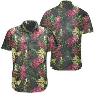 Hawaiian Shirt - Palm Leaves Pineapples Jungle Leaf Hawaiian Shirts  - Thelegend59