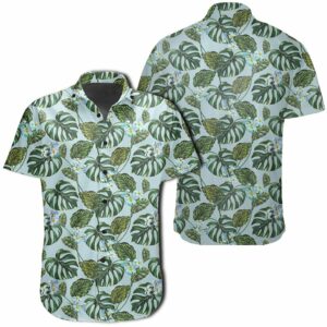 Hawaiian Shirt - Tropical Flowers Monstera Leaf Hawaiian Shirts  - Thelegend59