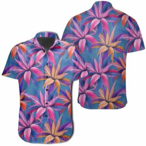 Hawaiian Shirt - Tropical Flowers Pink Hawaiian Shirts  - Thelegend59