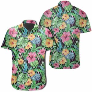 Hawaiian Shirt - Tropical Hibiscus Banana Leafs Hawaiian Shirts  - Thelegend59