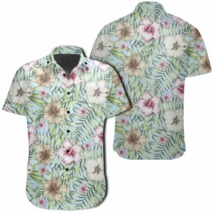 Hawaiian Shirt - Tropical Hibiscus Palm Leaves Hawaiian Shirts  - Thelegend59