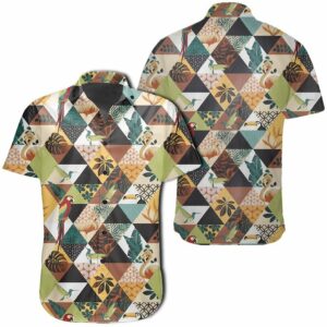 Hawaiian Shirt - Tropical Jungle Parrots And Flamingos Pattern Hawaiian Shirts  - Thelegend59