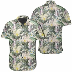 Hawaiian Shirt - Tropical Jungle Parrots And Flamingos Hawaiian Shirts  - Thelegend59
