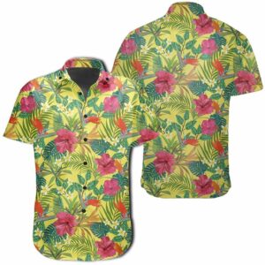 Hawaiian Shirt - Tropical Leaves And Flowers Hawaiian Shirts  - Thelegend59