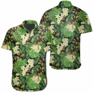 Hawaiian Shirt - Tropical Leaves And Plumeria Hawaiian Shirts  - Thelegend59