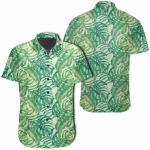 Hawaiian Shirt - Tropical Leaves Jungle Monstera Leaf Hawaiian Shirts  - Thelegend59