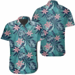 Hawaiian Shirt - Tropical Monstera Leaf Blue Hawaiian Shirts  - Thelegend59