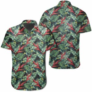 Hawaiian Shirt - Tropical Monstera Leaf Green Mix Hawaiian Shirts  - Thelegend59