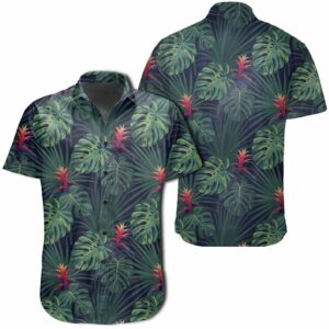 Hawaiian Shirt - Tropical Monstera Leaf Green Hawaiian Shirts  - Thelegend59