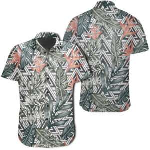 Hawaiian Shirt - Tropical Palm Leaves And Flowers Hawaiian Shirts  - Thelegend59