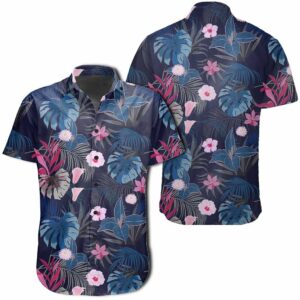 Hawaiian Shirt - Tropical Palm Tree And Flower Hawaiian Shirts  - Thelegend59